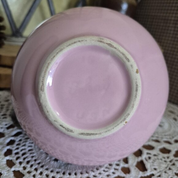 RARE Hull Pottery Tuscany Tokay 3 pcs Tea Set - Pink, Green Grapes & Vines - Picture 7 of 16